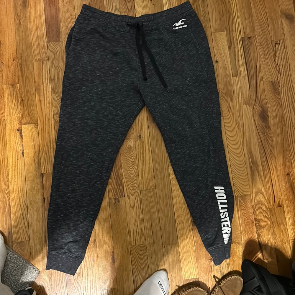 Grey mens hollister joggers- slim XL